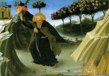  angel arte - San Antonio Abad tentado por un trozo de oro Renacimiento Fra Angelico